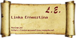 Linka Ernesztina névjegykártya
