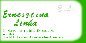 ernesztina linka business card